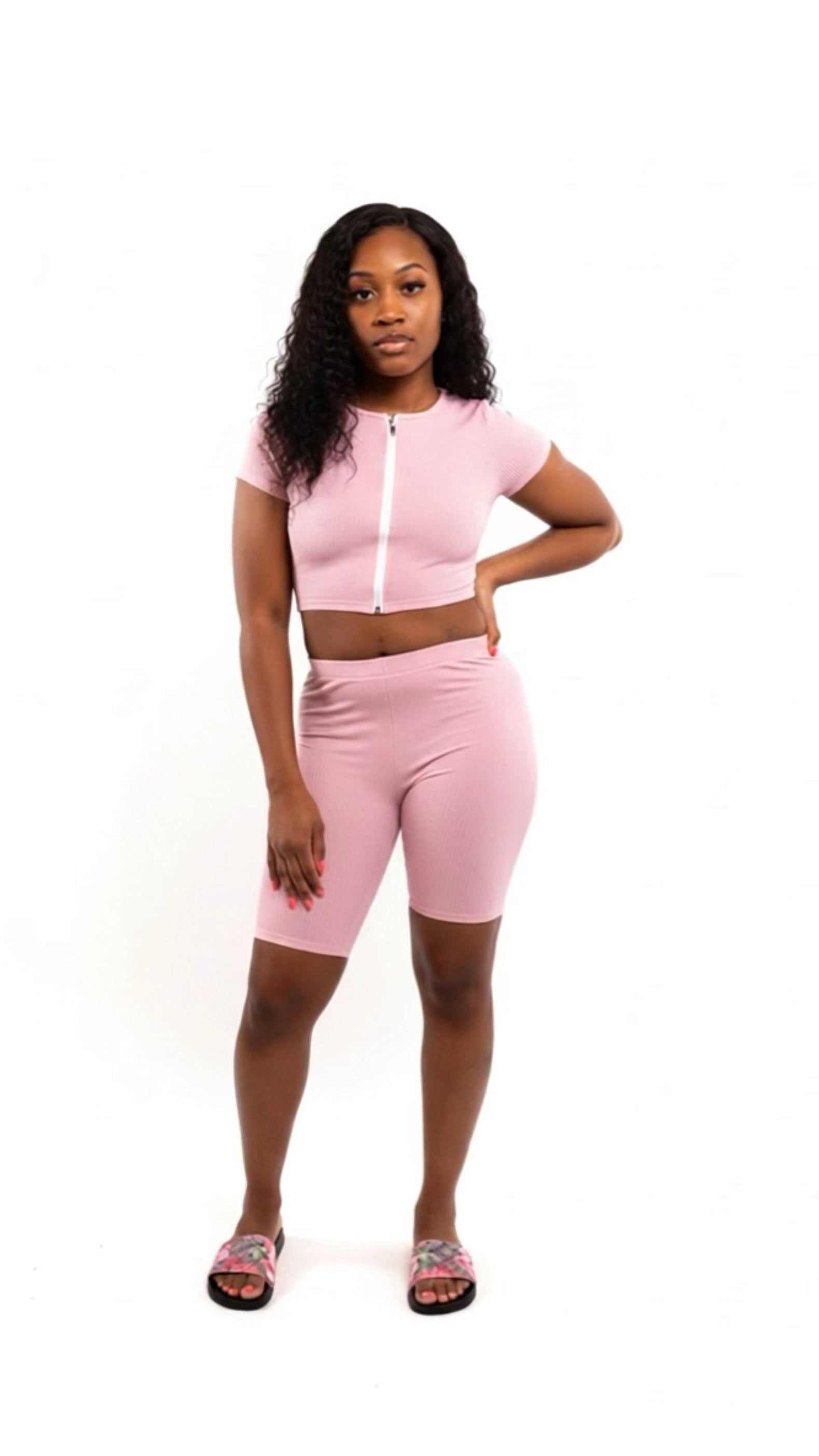 HER COTTON CANDY SHORT SET