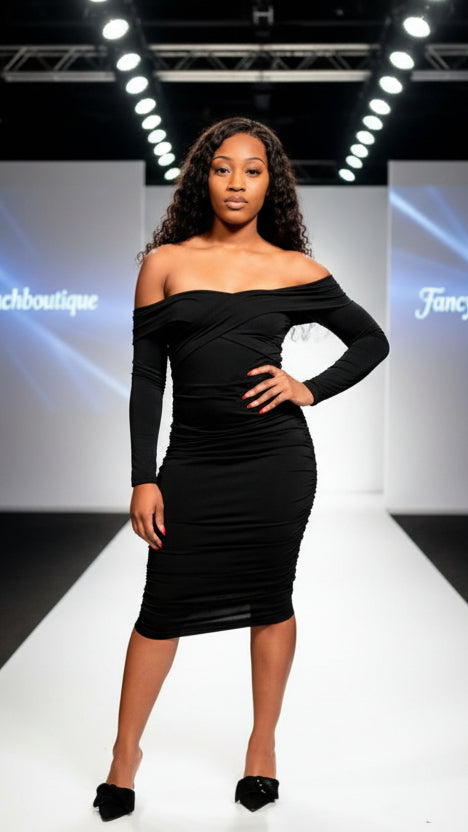 SHE THE BOSS MIDI DRESS